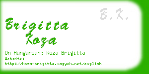 brigitta koza business card
